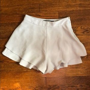 Zara periwinkle ruffle shorts